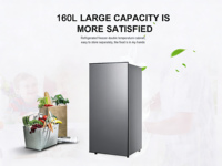 Congélateur coffre électrique personnalisé en Chine, usage domestique/hôtelier/commercial, 160L, mini congélateur vertical à porte supérieure unique, prix