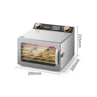 8 Laags Knop Fruit Droger Voedsel Groenten Huisdier Snacks Vlees Dehydraterende Intelligente Multi-Functionele Droger