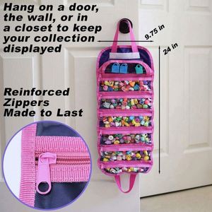 ถุงเก็บของเล่นแบบแขวนผ้าสีม่วงพร้อมช่องใส่ของ 7 ช่องสำหรับเด็ก - Product Image 2