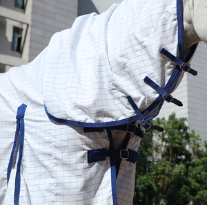 Bán buôn tùy chỉnh ánh sáng trọng lượng có thể điều chỉnh chăn ngựa mùa hè Combo thảm Trắng rô mô hình - Product Image 2