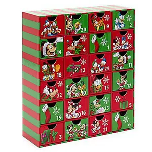 SZZY OEM ODM FACTORY Gift Packing 12 giorni Food Safe Christmas Cookie cartone vuoto al cioccolato 31 scatola del calendario dell'avvento per