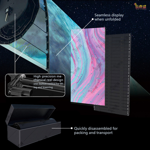 Pantalla LED enrollable flexible Pantalla de pared Video Alfombra plegable Piso Cascada Banners <span class=keywords><strong>TV</strong></span> Publicidad Pantalla LED enrollable - Product Image 3