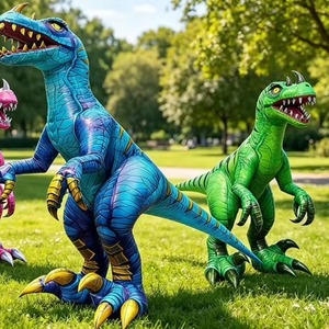 Costume de dinosaure gonflable réaliste en peluche Hesper - Mascotte animale professionnelle grandeur nature pour adulte unisexe pour fête d'Halloween - Product Image 1