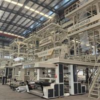 Mesin Produksi Film Tiup Jiusheng dengan Gear Box Berkualitas Tinggi, Extruder Plastik dengan Sistem Kontrol Web Guide untuk Pembuatan Plastik Tiup