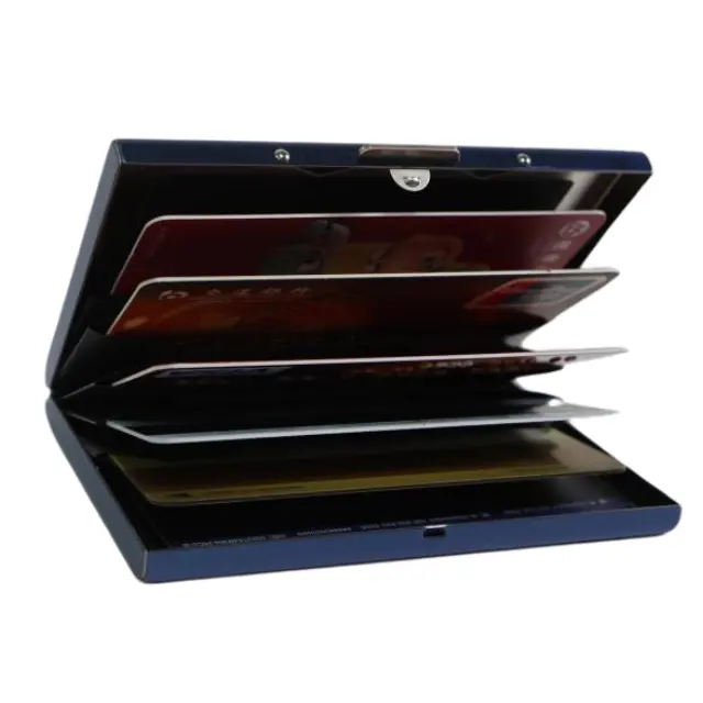 Men High Quality Fashion Credit Card Holder RFID Stainless Steel Metal Business Cardholders Case