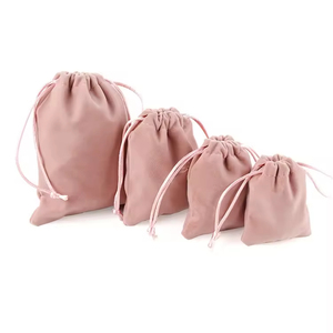 Custom Small Velvet Jewelry Storage Drawstring <b>Pouch</b> Custom Color Silk-screen Printing for Earrings Necklaces Rings Bracelets - Product Image 2