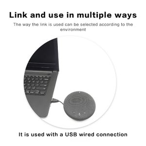 USB BT omnidirezionale microfono a condensatore vivavoce ufficio Wireless funzione di cancellazione del rumore Video conferenza in plastica - Product Image 6