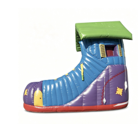 Château gonflable commercial en forme de chaussure avec toboggan, en PVC, pour enfants, idéal pour la location événementielle