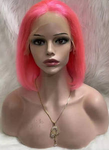 Letsfly-Peluca de <span class=keywords><strong>cabello</strong></span> humano liso de 13x4, postizo de encaje Frontal, corte bob, pelo virgen brasileño de 12 y 14 pulgadas, envío gratis de alta calidad - Product Image 3