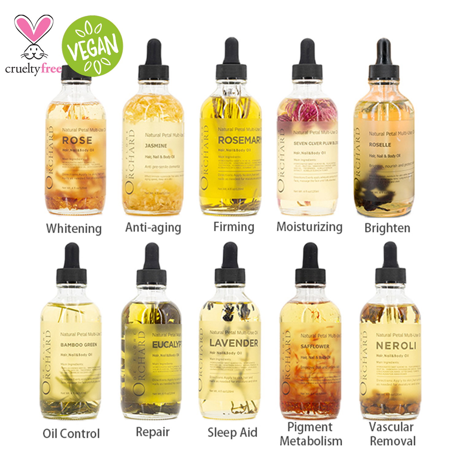 Частная торговая марка 120 мл 100% органическое чистое холоднопрессованное Эфирное Масло розового бедра нероли Лаванда Жасмин Роза массажное масло для лица и тела