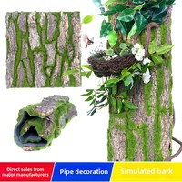 Écorce d'arbre artificielle décoration tuyau couverture colonne de vidange véritable écorce d'arbre aménagement paysager réaliste faux arbre écorce couverture décoration