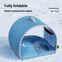 Nouvelle tente-classeur climatisée respirante pour animaux de compagnie, lit-nid pour chat, maison rafraîchissante pour chien, double usage, avec emballage carton, pour l'été et l'hiver