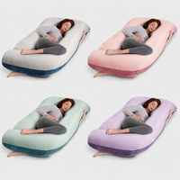 Haute qualité Oeko Tex personnalisé velours couverture 55 pouces en forme de U plein corps oreiller femmes grossesse maternité oreillers Unique