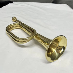 Sinomusik marca Amarillo latón Bugle instrumentos musicales oro laca cuerpo <span class=keywords><strong>trompeta</strong></span> latón viento portátil con estuche logotipo personalizado - Product Image 1