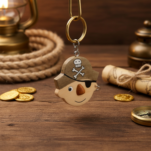 Portachiavi Pirata in Legno Senza Scatola Design Nautico Unico per Stile e Funzionalità - Product Image 3