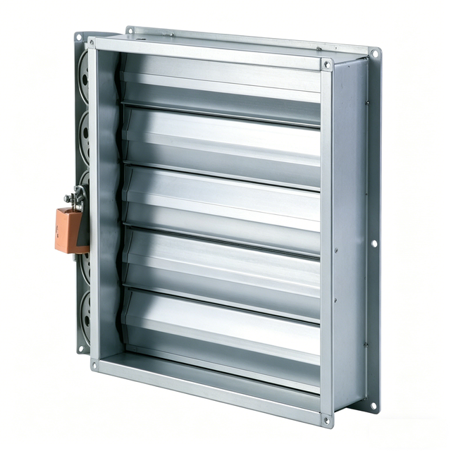 Rectangular Airtight Volume Control Damper, DIN1946T4 Compliant, ≤80℃ Working Temperature