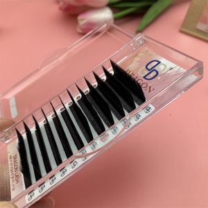 Extensiones de Pestañas Naturales Fáciles de Aplicar de la Marca Dragonlash, Material PBT Coreano, Hechas a Mano, Curvatura J, 0.05mm, Pestañas Negras Súper Mate - Product Image 3