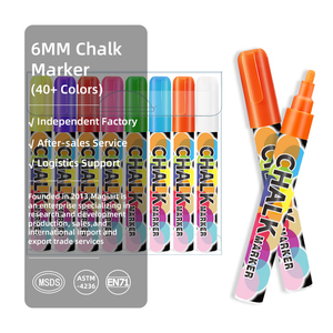 OEM 6mm 12 cores Liquid Chalk <span class=keywords><strong>Marker</strong></span> Pen Set for Glass Non-toxic Window <span class=keywords><strong>Marker</strong></span> Writing Smoothly Colorful Liquid Chalk Canetas - Product Image 1
