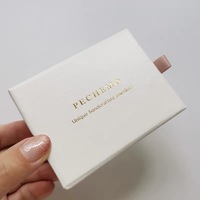Boîtes d'emballage personnalisées pour bijoux, boîte d'emballage de luxe bleue pour bijoux, boîte cadeau magnétique personnalisée en feuille d'argent pour bijoux