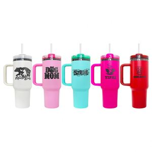 Plated <b>Mirror</b> Black Underneath Powder Coated H2.0 30Oz 40Oz Travel Tumblers for Laser Engraving - Product Image 2
