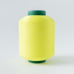 Hilo textil teñido de bajo MOQ de fabricante chino, hilo de poliéster hilado con núcleo 2075 3075 4075, hilo de spandex de una sola capa SCY para tejer - Product Image 1