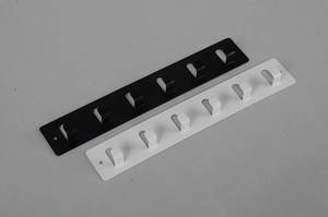 Capa de hierro colgador de ropa con 6 DE ACERO ganchos toalla bata ropa sombrero bolso baño cocina garaje pesado color negro - Product Image 5