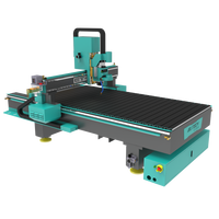 Routeur CNC ATC 1325 à commande numérique facile à utiliser, changeur d'outils automatique, 3 axes, broche simple, moteur de 9 kW, engrenage pour l'industrie de la décoration