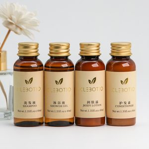 Set di Accessori da Bagno di Lusso Personalizzati, Bottiglie Mini in Plastica per Shampoo da <span class=keywords><strong>Hotel</strong></span> 30 ml, Forniture per l'Ospitalità - Product Image 1