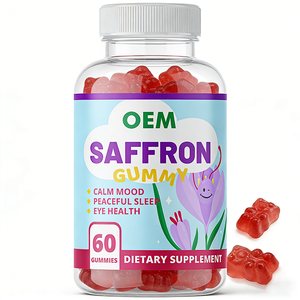 Gummies au safran véganes sans sucre avec logo personnalisé, soutien de l'humeur pour enfants, supplément d'extrait de safran pour la santé du cerveau, des yeux et la concentration des enfants - Product Image 6
