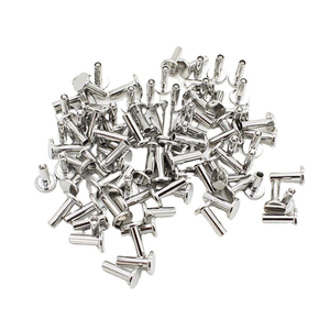รีเวทอะลูมิเนียมแบบกึ่งท่อขายดี รีเวทหัวแบนแบบกลวงสำหรับงาน DIY หนัง - Product Image 1