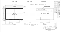 Modul Layar E Ink Spectra 6 Warna 7.5 inci (7.5") Resolusi 1204x600 Antarmuka SPI