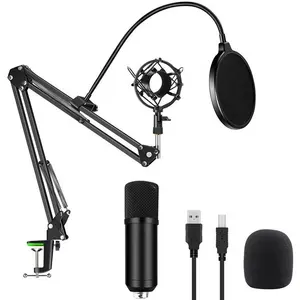 Microfone de classificação da amostra 24bit 192khz, preço barato, usb, estúdio, condensador, para gravação
