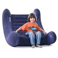 ONEHALF Fauteuil de camping gonflable moderne en PVC - Chaise à bascule pliable avec sacs de compression rapide - Balançoire sensorielle pour enfants
