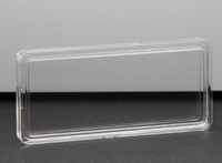 Support de capsule rectangulaire en acrylique résistant aux rayures pour lingot d'argent de 10 oz (une once troy) Air-Tite