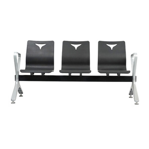 Silla de Espera Hewei LC063 de Acero Inoxidable y PU, Asiento Acolchado, para Exteriores, Hospitales, Parques y Escuelas - Product Image 2