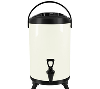 Distributeur de boissons commercial en acier inoxydable avec robinet, tour à jus, serveur de boissons froides poli pour hôtel, bar, buffet