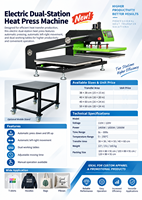 Presse à chaud automatique à double plateau pour transfert par sublimation sur vêtements