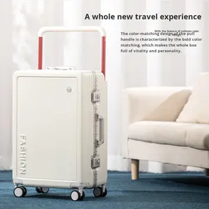 Valises à roulettes larges, valises de cabine, valises de voyage d'affaires, roulettes pivotantes, poignée rouge, bagages de voyage - Product Image 3
