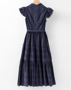 Abito ricamato 2025 eventi di festa autunnali donna Allover <span class=keywords><strong>motivi</strong></span> floreali a metà polpaccio blu <span class=keywords><strong>viola</strong></span> verde abito XXL - Product Image 2