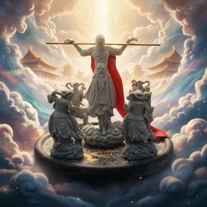 Ensemble de <span class=keywords><strong>d</strong></span>écoration pour aquarium, Pilier <span class=keywords><strong>Dragon</strong></span> en grès vert <span class=keywords><strong>Monkey</strong></span> King, Grand ornement écologique, Nouveau style chinois pour aquarium - Product Image 5