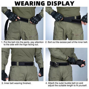 IDOGEAR Laser Cut Camo 2 "Quick Release Molle POM Hebilla Caza Nylon Duty Belt Combat Tactical Belt - Product Image 5