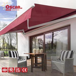 Auvent rétractable en aluminium avec tissu imperméable, bras courbé, éclairage intégré <span class=keywords><strong>pour</strong></span> terrasse, patio, jardin, auvent cassette complet - Product Image 1