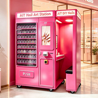 Distributeur automatique de faux ongles AIT Commercial autonome avec cabine d'impression d'ongles DIY