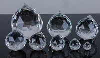 Lustre en verre, boule de cristal, pendentif transparent, suspendu, 20 mm, 30 mm, 40 mm, prismes, artisanat traditionnel, bricolage, vacances