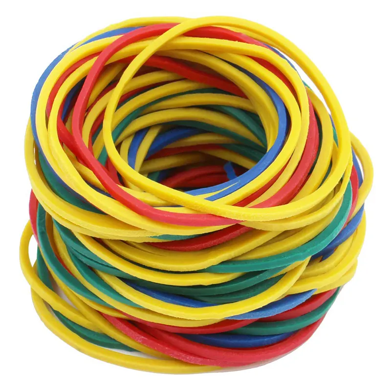 Rubber Bands 800 Pcs 2.5cm 1 Small Rubber Bands 6 Colors Assorted Mixed Rainbow Colorful Rubber Bands for Office School Home Strong Elastic Band Loop Office Supplies 