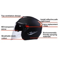 Nouveau Produit Casques de Moto Unisexe 3/4 Demi-Face à Double Visière ABS Casque Moto Tout-Terrain Fabricant