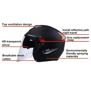 Nouveau Produit Casques de Moto et Scooter Mi-Jet 3/4 Unisexes à Double Visière en ABS par Fabricant Tout-Terrain - Product Image 5