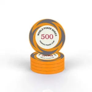 कैसीनो के लिए विशेष रूप से डिज़ाइन किया गया पोकर चिप सेट, 500 पीसी मुफ्त चिप्स का संयोजन