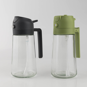 Botella Pulverizadora de Aceite Para el Hogar Dos en Uno de Vidrio con Prensado Automático de Gran Capacidad de 470 ml - Product Image 2