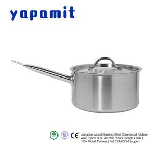 Poêle de cuisson OEM ODM certifiée ISO 9001 pour hôtels et restaurants, grande capacité, plusieurs tailles, poignée soudée, casserole à sauce - Product Image 3